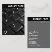 Carte De Visite En-tête V - Clavier Carnet (Devant / Derrière)