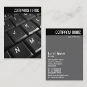 Carte De Visite En-tête V - Clavier Carnet 02 (Devant / Derrière)