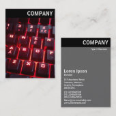 Carte De Visite En-tête V - Clavier lumineux (Devant / Derrière)