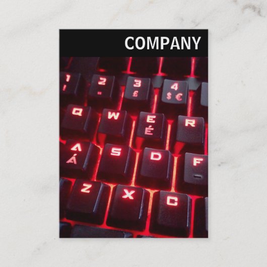 Carte De Visite En-tête V - Clavier lumineux (Devant)