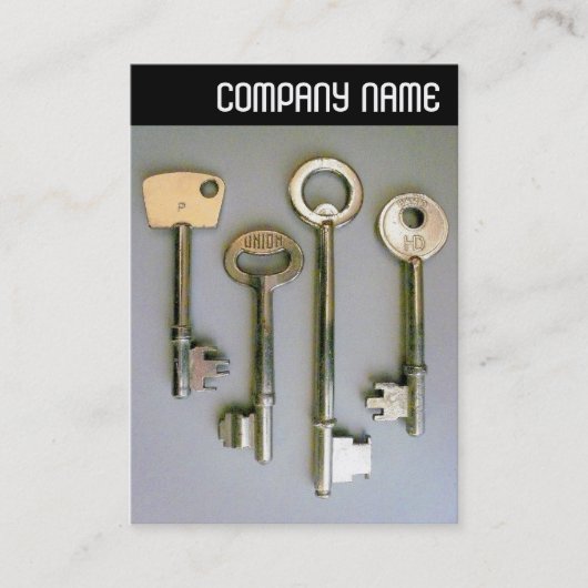 Carte De Visite En-tête V - Clés (Devant)