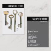 Carte De Visite En-tête V - Clés II - Blanc (Devant / Derrière)