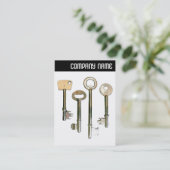 Carte De Visite En-tête V - Clés II - Blanc (Debout devant)