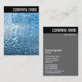 Carte De Visite En-tête V - Eau bleue (Devant / Derrière)