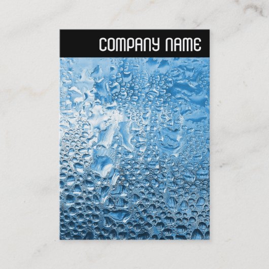 Carte De Visite En-tête V - Eau bleue (Devant)