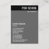 Carte De Visite En-tête V - ÉCOLE DE POISSON - Vert foncé (Dos)