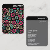 Carte De Visite En-tête V - Fleurs Abstraites 031023 (Devant / Derrière)