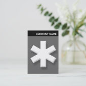 Carte De Visite En-tête V - Image - Big Asterisk - Gris (Debout devant)