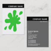 Carte De Visite En-tête V - Image - Big Green Blot (Devant / Derrière)