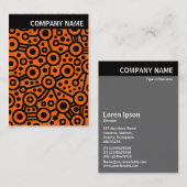 Carte De Visite En-tête V - Image - Circuits Abstraits - Orange (Devant / Derrière)