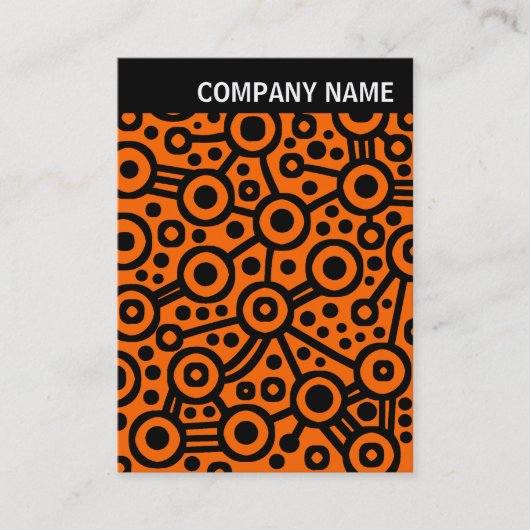 Carte De Visite En-tête V - Image - Circuits Abstraits - Orange (Devant)