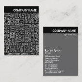 Carte De Visite En-tête V - Image - De nombreux dangers (Devant / Derrière)