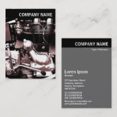 Carte De Visite En-tête V - Image - Moteur Moto Classique (Devant / Derrière)