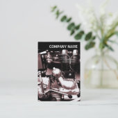 Carte De Visite En-tête V - Image - Moteur Moto Classique (Debout devant)