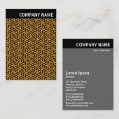 Carte De Visite En-tête V - Image - Motif de rotation Or (Devant / Derrière)