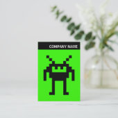 Carte De Visite En-tête V - Image - Nanobot sur Green 33FF00 (Debout devant)