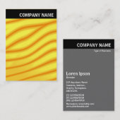 Carte De Visite En-tête V - Image - Vagues Jaunes (Devant / Derrière)