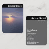 Carte De Visite En-tête V - Lever du soleil/Coucher du soleil (Devant / Derrière)