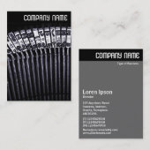 Carte De Visite En-tête V - Machine à écrire (Devant / Derrière)