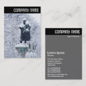 Carte De Visite En-tête V - Neige dans le parc (Devant / Derrière)