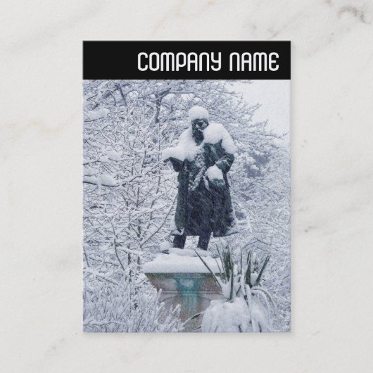 Carte De Visite En-tête V - Neige dans le parc (Devant)