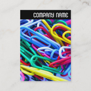 Carte De Visite En-tête V - Paperclips colorés