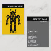 Carte De Visite En-tête V - Photo - Robot - Ambre (Devant / Derrière)