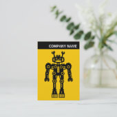 Carte De Visite En-tête V - Photo - Robot - Ambre (Debout devant)