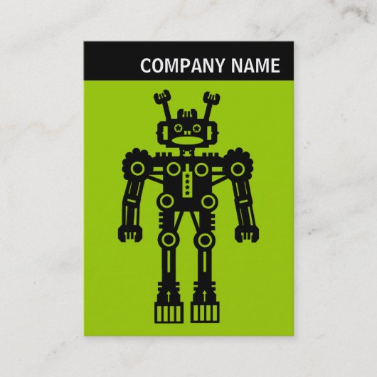 Carte De Visite En-tête V - Photo - Robot - Vert (Devant)