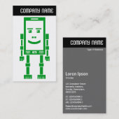 Carte De Visite En-tête V - Robo-Phone - Vert (Devant / Derrière)