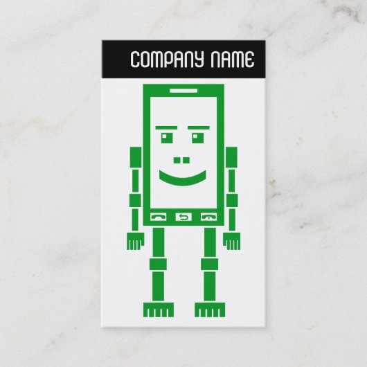 Carte De Visite En-tête V - Robo-Phone - Vert (Devant)