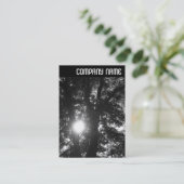 Carte De Visite En-tête V - Sun Through Trees B&W (Debout devant)