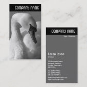 Carte De Visite En-tête V - Swan B&W (Devant / Derrière)