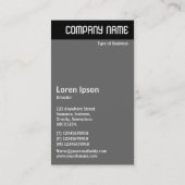 Carte De Visite En-tête V - Swan B&W (Dos)