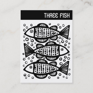 Carte De Visite En-tête V - Trois poissons