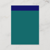 Carte De Visite En-tête vertical - bleu avec Turquoise 006666 et b (Dos)