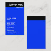 Carte De Visite En-tête vertical - Noir avec bleu 0033FF (Devant / Derrière)