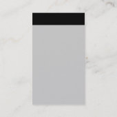 Carte De Visite En-tête vertical - Noir avec gris CCCC CCCC (Dos)
