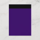 Carte De Visite En-tête vertical - Noir avec violet profond 330066 (Dos)