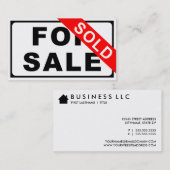 Carte De Visite EN VENTE/A VENDU le signe (Devant / Derrière)