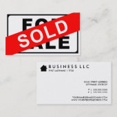 CARTE DE VISITE EN VENTE / EN VENTE (Devant / Derrière)