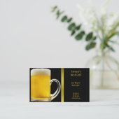 Carte de visite en verre de bière (Debout devant)