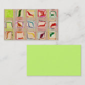 Carte de visite en verre de coutume de mosaïque de (Devant / Derrière)