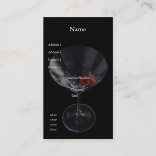 Carte de visite en verre de matrices
