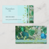 Carte de visite en verre de mer (Devant / Derrière)