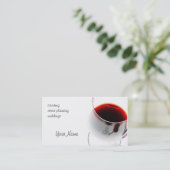 carte de visite en verre de restauration de vin (Debout devant)