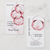 carte de visite en verre de vin rouge (Devant / Derrière)