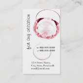 carte de visite en verre de vin rouge (Dos)