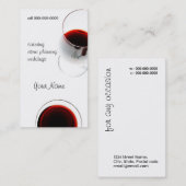 carte de visite en verre de vin rouge (Devant / Derrière)