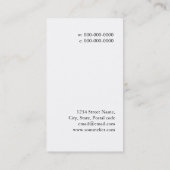 carte de visite en verre de vin rouge - sommelier (Dos)